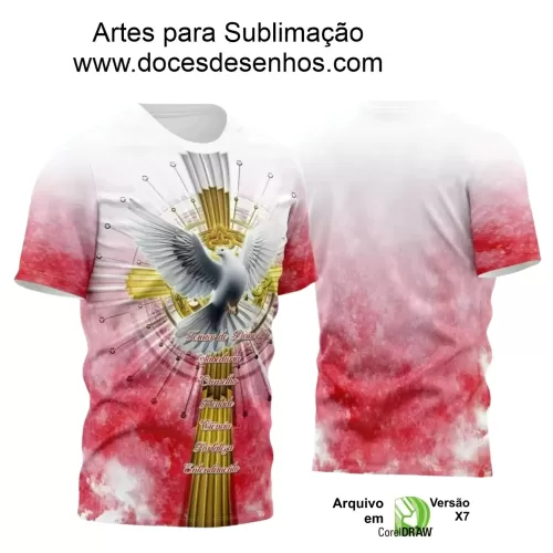 Arte Vetor - Camiseta Crisma - Religião - Crisma Divino Espírito Santo - 2024 - 2025