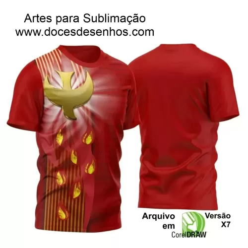 Arte Vetor - Camiseta Crisma - Religião - Crisma Divino Espírito Santo - 2024 - 2025