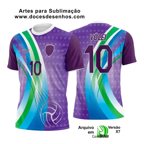 Arte Vetor Camiseta Esportiva  - Camiseta de Vôlei 2025 