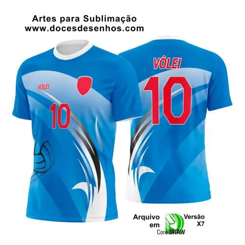 Arte Vetor Camiseta Esportiva  - Camiseta de Vôlei 2025 