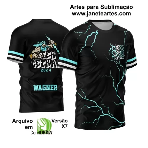 Template Camisa Preta e Azul Terceirão 2024 Zeus