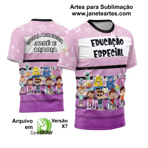 Arte Vetor Estampa Template Camisa Professora - Professor 2024 Educação Especial