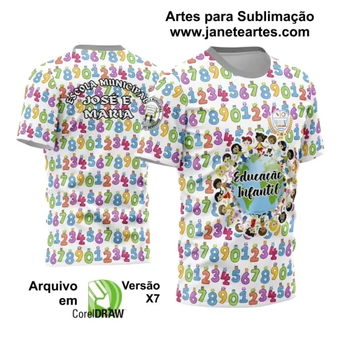 Nova Coleção de Estampas Vetoriais para Camisas de Professora 2024 - Modelo  02