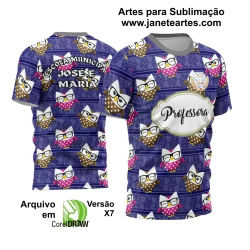 Arte Vetor Estampa Template Camisa Professora - Professor 2024 Modelo 07