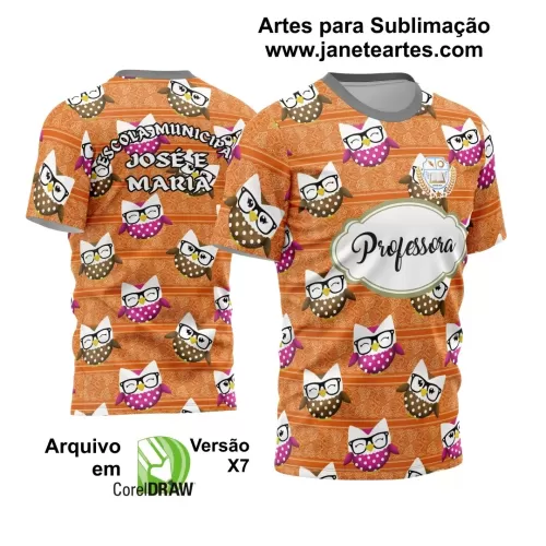 Arte Vetor Estampa Template Camisa Professora - Professor 2024 Modelo 07