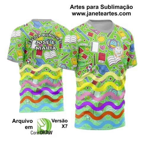 Arte Vetor Estampa Template Camisa Professora - Professor 2024 Modelo 27