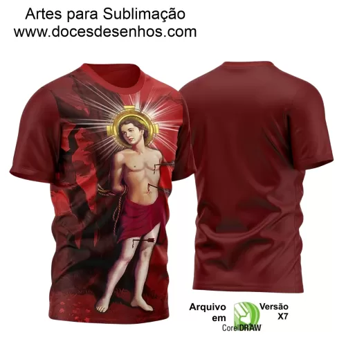 Arte Vetorial para Camisa Religiosa - São Sebastião 2024-2025 - Festejo e Devoção