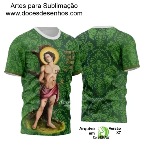 Arte Vetorial para Camisa Religiosa - São Sebastião 2024-2025 - Festejo e Devoção