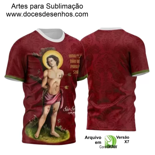 Arte Vetorial para Camisa Religiosa - São Sebastião 2024-2025 - Festejo e Devoção