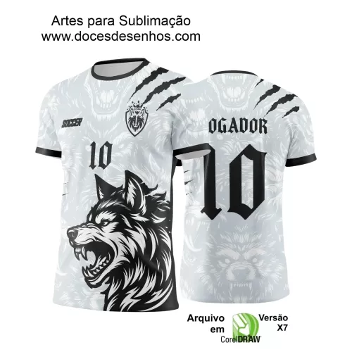 Arte para Estampa de Camiseta Escolar 2025 – Interclasse 2025 - Tema de Lobo