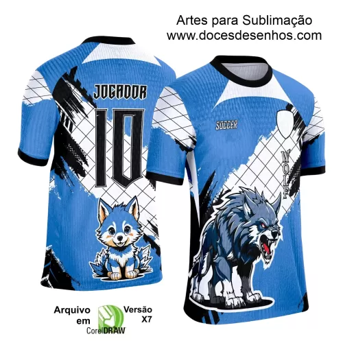 Arte para Estampa de Camiseta Escolar 2025 – Interclasse 2025 - Tema de Lobo