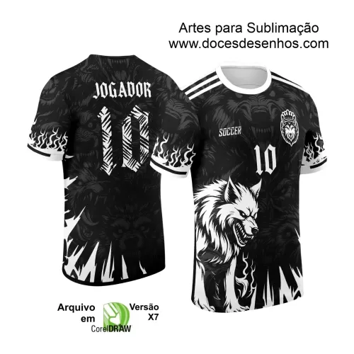 Arte para Estampa de Camiseta Escolar 2025 – Interclasse 2025 - Tema de Lobo