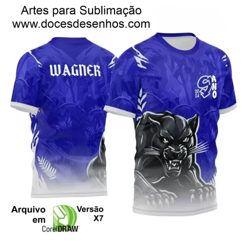 Arte para Estampa de Camiseta Escolar 2025 – Interclasse 2025 - Tema de Pantera 