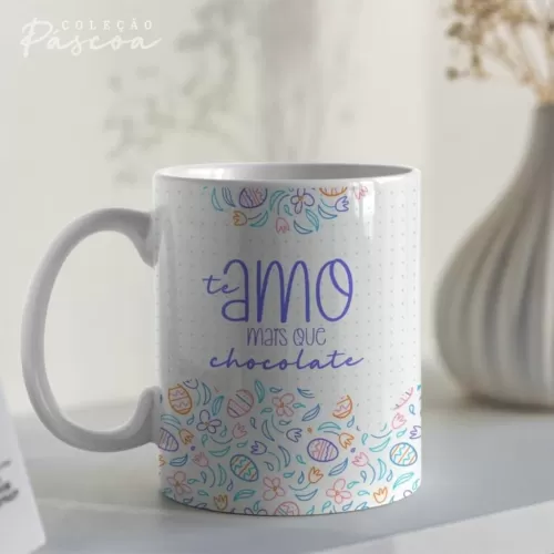 Artes Caneca Personalizada Páscoa V24 (Vintage)