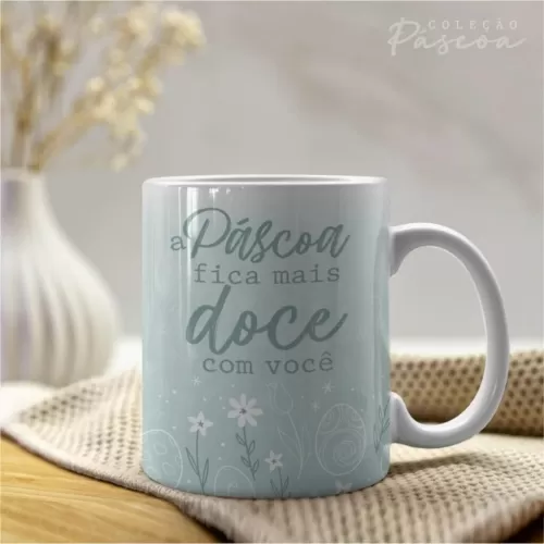 Artes Caneca Personalizada Páscoa V24 (Vintage)