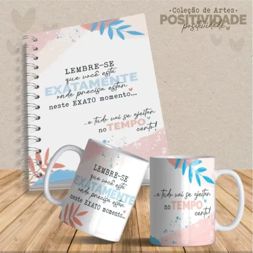 Artes Canecas e Agendas Personalizadas Positividade V23 (Vintage)