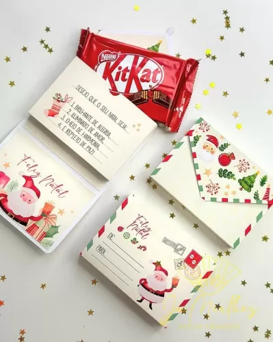 Barra de Chocolate | KitKat – Cartinha de Natal (Fluir)