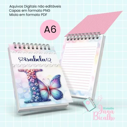 Bloquinho A6 Alfabeto Butterfly (Jana Bicalho)