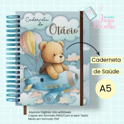 Caderneta de Saúde – Ursinho Aviador – Jana Bicalho