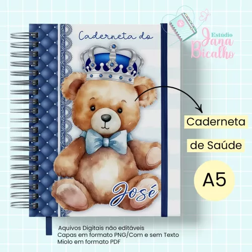 Caderneta de Saúde – Ursinho Realeza – Jana Bicalho