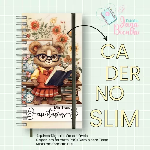 Caderno Slim Professora – Jana
