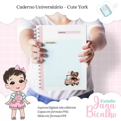Caderno Universitário – Coleção Cute York (Jana Bicalho)