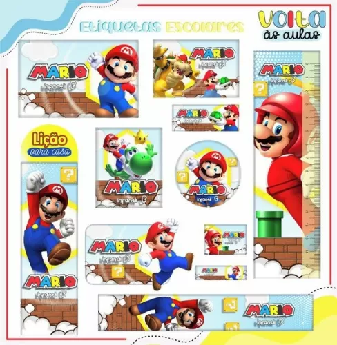 Caderno de Desenho | Super Mario – Volta às Aulas 2024 – Lina Criativa