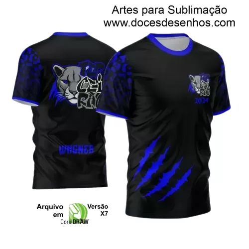 Camisa Escolar Personalizada - Terceirão - Tema Pantera Negra - 2024 - 2025