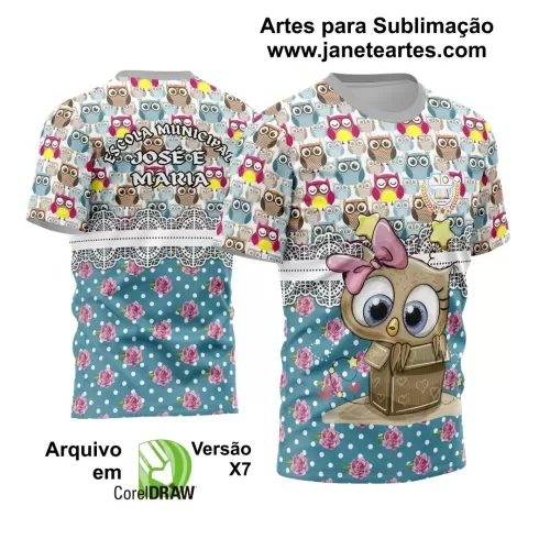 Camisa Professora - Arte Vetor Estampa Template 2024 - 2025 Modelo 28