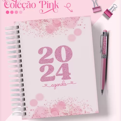 Combo Agendas – Pink 2024 – Lina Criativa