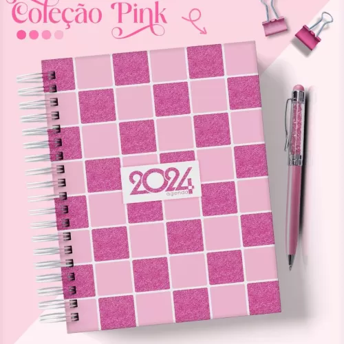 Combo Agendas – Pink 2024 – Lina Criativa