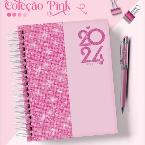 Combo Agendas – Pink 2024 – Lina Criativa