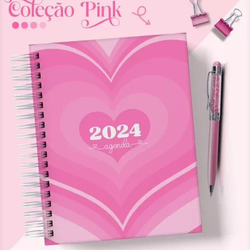 Combo Agendas – Pink 2024 – Lina Criativa