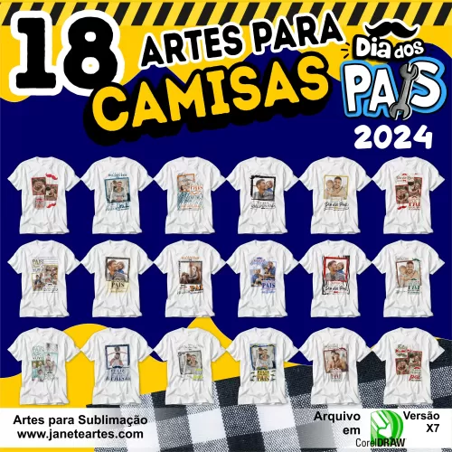 Combo - Arte Estampa Camisa -  Dia dos Pais 2024 - 2025