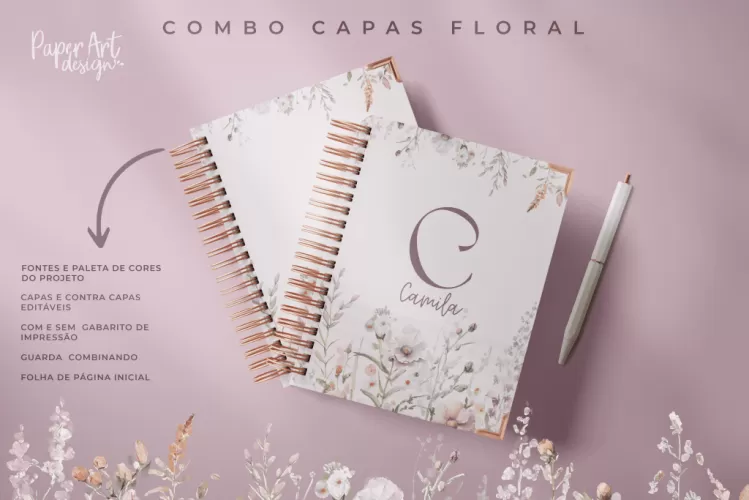 Combo Capas Floral Rose – Paper Art Design