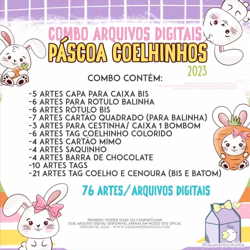 Combo Páscoa Coelhinhos 2023 – A Sua Maneira Festas
