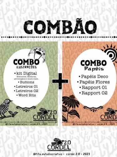 Cordel 2.0 – Combão Ilustrações + Papéis – Tita