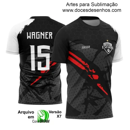 Estampa Camiseta Personalizada - Arte Vetor - Time Amador - Futebol 2025