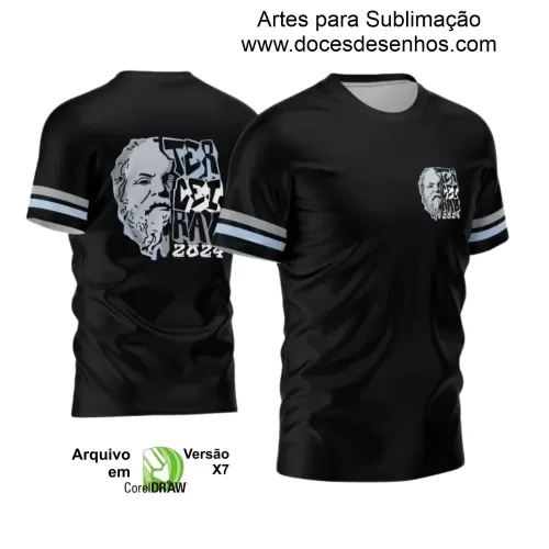 Estampa Digital - Camisa do Terceirão - Design Filosófico Sócrates 2024 - 2025