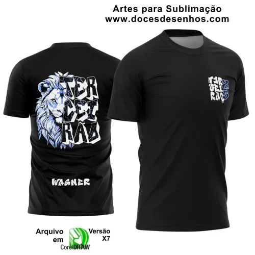 Estampa Para Camiseta Escolar 2025 – Arte Vetor - Uniforme Concluintes 2025 – Terceirão: Estilo Leão