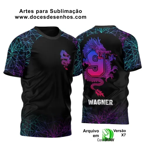 Estampa Para Camiseta Escolar – Arte Vetor - Uniforme Concluintes 2025 – 9 º Ano : Estilo Dragão