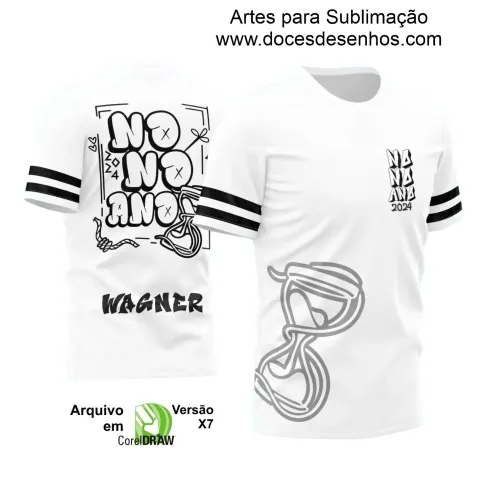 Estampa Para Camiseta Escolar – Arte Vetor - Uniforme Concluintes 2025 – Formandos 9º Ano: Estilo  Ampulheta