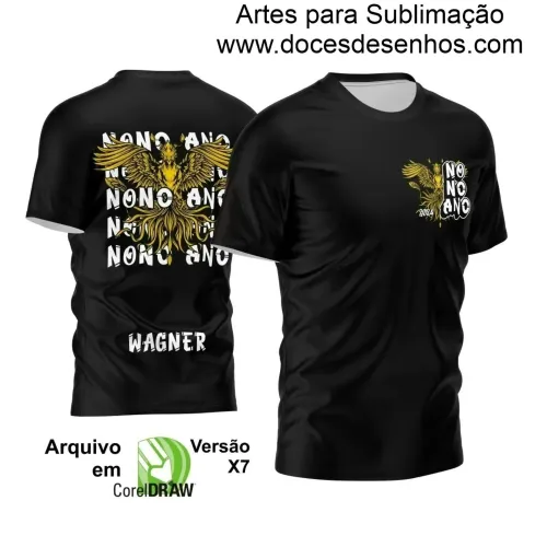 Estampa Para Camiseta Escolar – Arte Vetor - Uniforme Concluintes 2025 – Formandos 9º Ano: Estilo Fênix