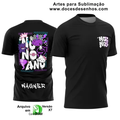 Estampa Para Camiseta Escolar – Arte Vetor - Uniforme Concluintes 2025 – Nono Ano: Estilo Gengar 9º Ano 2025