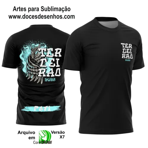 Estampa Para Camiseta Escolar – Arte Vetor - Uniforme Concluintes 2025 – Terceirão: Estilo Coruja Terceirão 2025