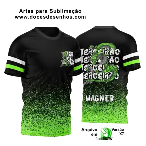 Estampa Para Camiseta Escolar – Arte Vetor - Uniforme Concluintes 2025 – Terceirão: Estilo Dragão