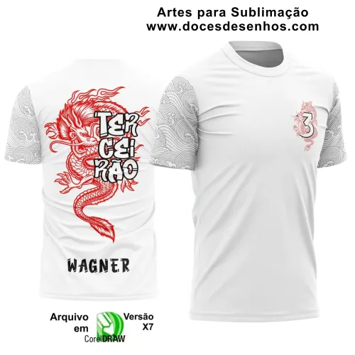 Estampa Para Camiseta Escolar – Arte Vetor - Uniforme Concluintes 2025 – Terceirão: Estilo Dragão