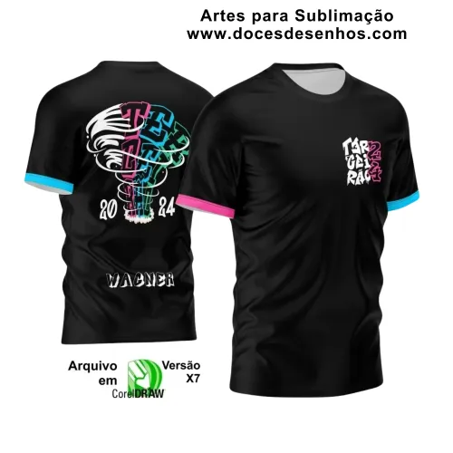 Estampa Para Camiseta Escolar – Arte Vetor - Uniforme Concluintes 2025 – Terceirão: Estilo Furacão