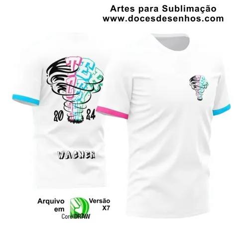 Estampa Para Camiseta Escolar – Arte Vetor - Uniforme Concluintes 2025 – Terceirão: Estilo Furacão