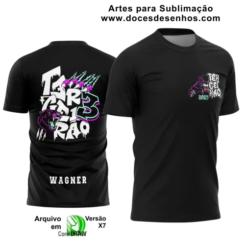 Estampa Para Camiseta Escolar – Arte Vetor - Uniforme Concluintes 2025 – Terceirão: Estilo Pantera